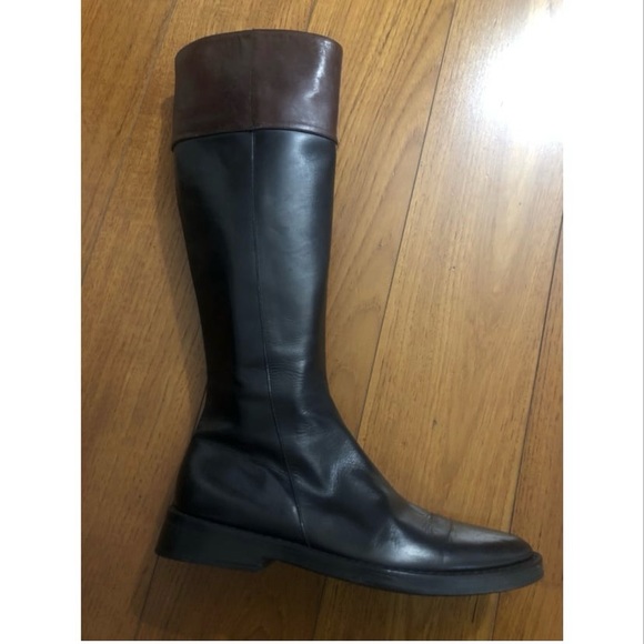 Ann Demeulemeester black/brown riding boot. Finest leather beautiful style - Picture 5 of 10